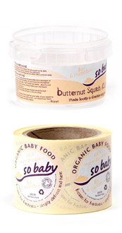 The Label Factory label design and print for So Baby Ltd